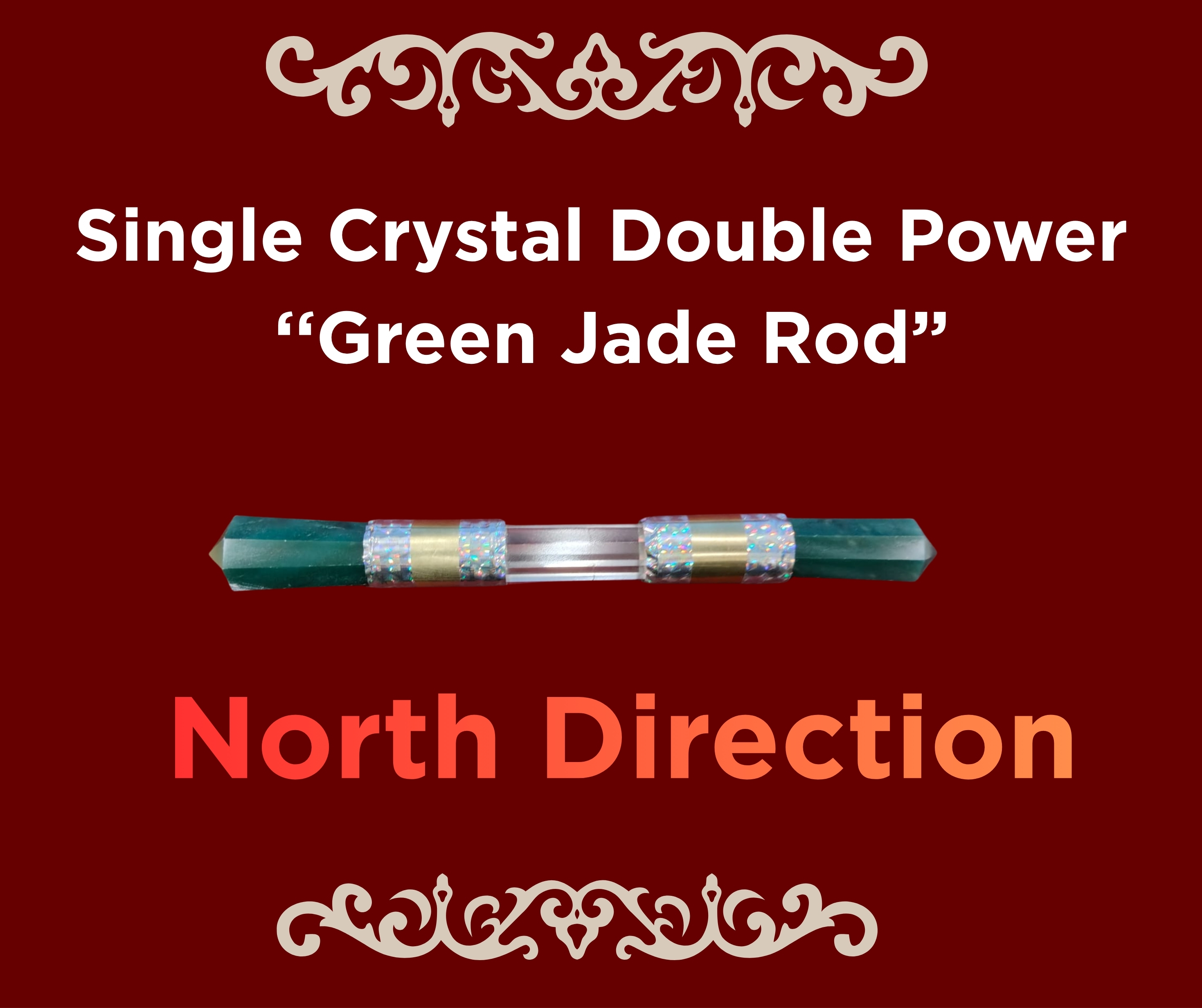 Single Crystal Double Power “Green Jade” Rod